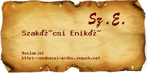 Szakácsi Enikő névjegykártya